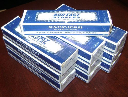 10 Boxes --- 3/16&#034; Duo-Fast STAPLES ---- 50,000 Count ---- # 346 DOX