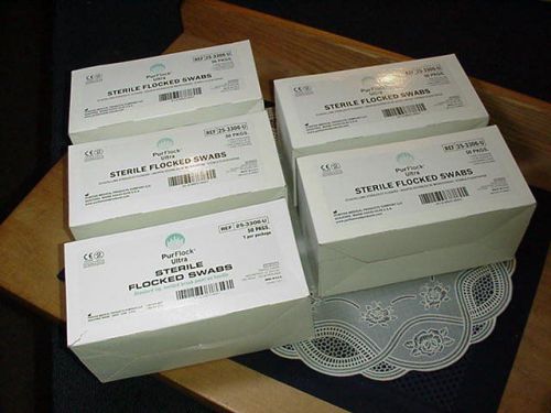 Lot of 10 Boxes of Labratory Swabs 750 Pieces Puritan, PurFlock Ultra &amp; Hardy