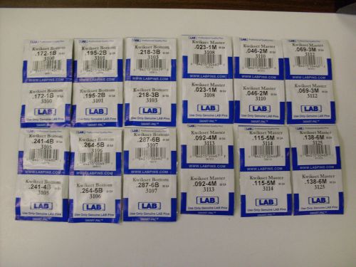 Kwikset OEM pins by Lab -12 packs including #1-6 bottom &amp; #1-6 master pins