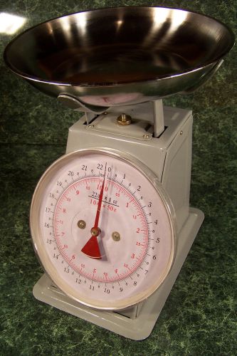 22 lb. dial platform scale with removable stainless steel dish new pacel produce for sale