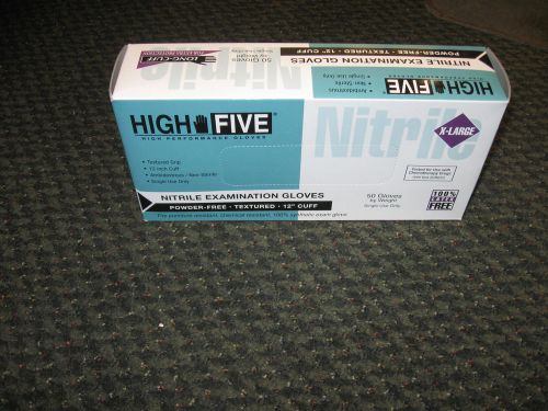 High five high performance nitrile gloves &lt;&gt; lot of 5 boxes for sale