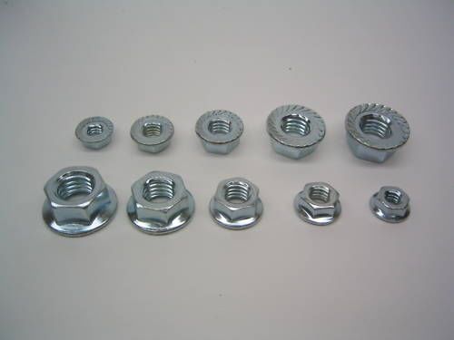 Serrated flange lock nut locknut assortment 1/4, 5/16, 3/8, 7/16, &amp; 1/2 coarse for sale
