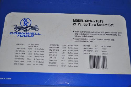 Cornwell Tools 21 pc. go thru socket set , Model CRW-21GTS