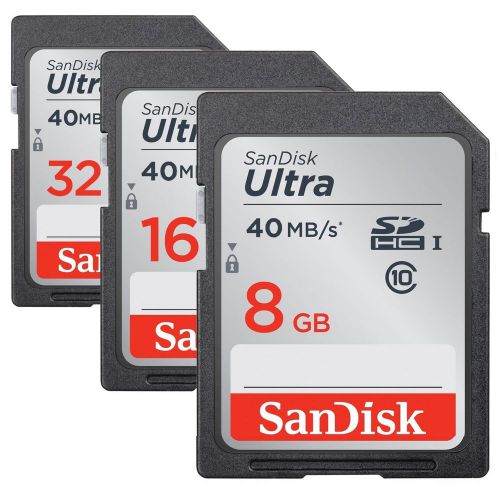 MEMORY CARD 32 GB 16 GB 8 GB SanDisk ultra SD SDHC FULL HD Class10 UHS-I GENUINE
