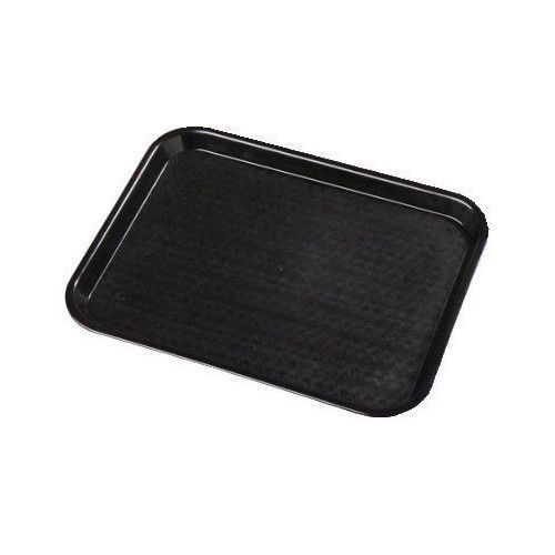 Flo-pac® 12 x 16 plastic cafe foodservice tray in black for sale