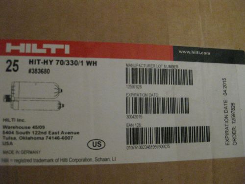 Hilti HIT-HY 70 11.1 fl. oz. Hybrid Anchor Adhesive - Case of 25