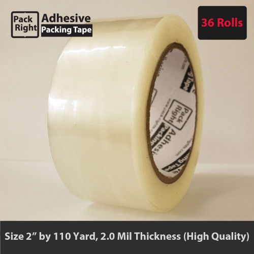 36 ROLLS Carton Box Sealing Packaging Packing Tape 2.0mil 2&#034; x 110 yard (330 ft)