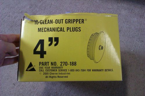 Cherne 4&#034; Clean-Out Gripper Plug part NO. 270-188
