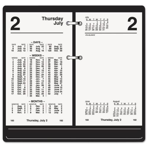 AT-A-GLANCE Financial Desk Calendar Refill, 3 1/2 x 6, White, 2015