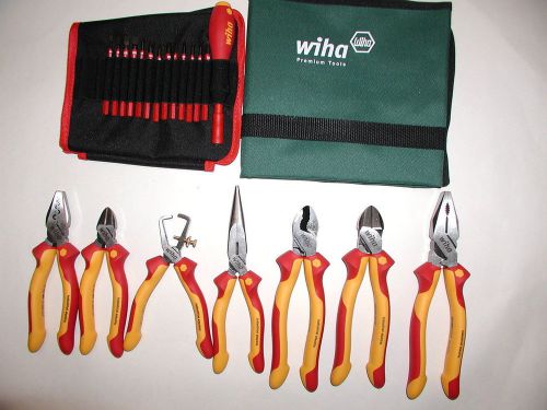 Wiha 22 Pc Insulated Electrician&#039;s Industrial Tool Set 32988