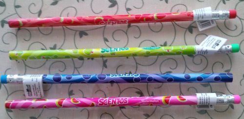 Scentos Scented Colored Number 2 Pencils, FOUR different scents