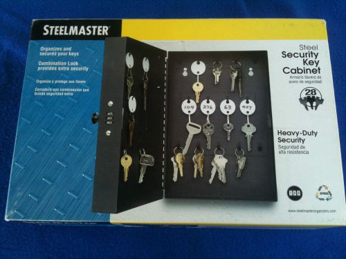 Steel Security Key Cabinet Steelmaster Heavy-Duty 28 Hook Style Key
