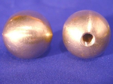 A pair of 1 inch turned brass ball electrodes tesla for sale