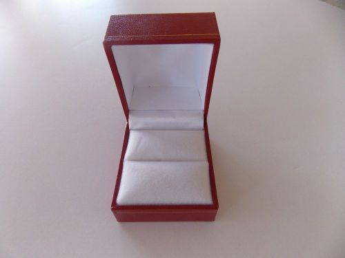 Lot of 12 Ring Gift Boxes Red Leatherette New