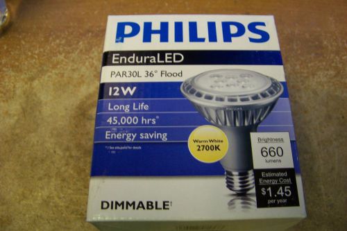 NEW Philips 12PAR30L/END/F36, 2700, Dimmable, 12W, 120V, Flood, LED Light Bulb