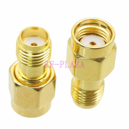 Adapter RPSMA male jack to SMA female jack straight RF COAXIAL