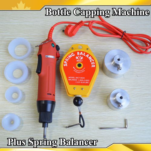 Hand Held Bottle Electric Capping Machine+ 4 Silicon Rubber Pad+ Spring Balancer