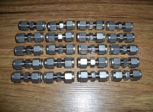 (20) NEW Swagelok Stainless Steel Union Tube Fittings SS-400-6