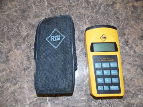 RBI LCD Ultrasonic Handheld Laser Pointer Distance Measurer Range 60FT &amp; Case