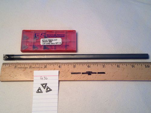 1 new kennametal 3/8&#034; carbide boring bar. c06s-stfdl2. w/ 10 tpgh  inserts {g36} for sale