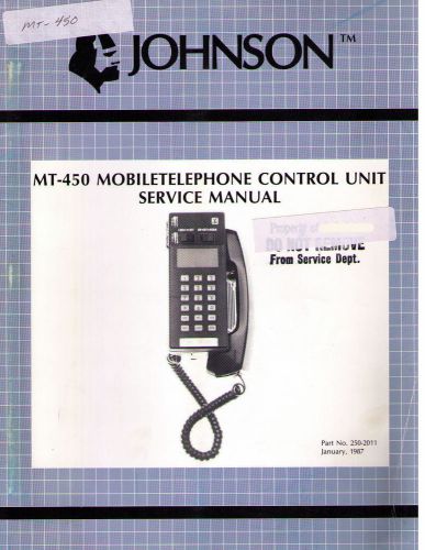 Johnson Service Manual MT-450 Mobiletelephone Control U