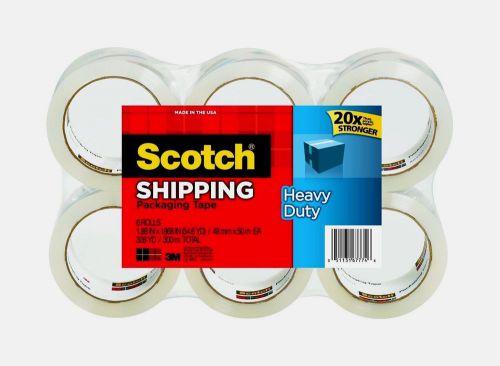 Scotch Heavy Duty Shipping Packaging Tape, 1.88 Inches x 54.6 Yards, 6-Rolls