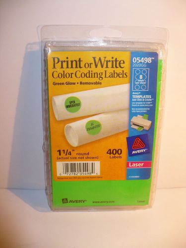 Avery Print or Write Color Coding Labels 05498 400 1.25 inch Green