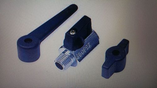 Qty (10) 1/4&#034; mini ball valve brass female npt x male npt / 3 handle styles for sale