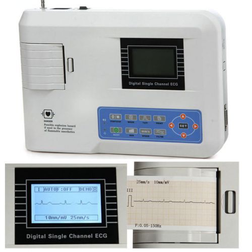 Fda new single channel 12 leads ecg machine ecg-100g electrocardiograph,printer for sale