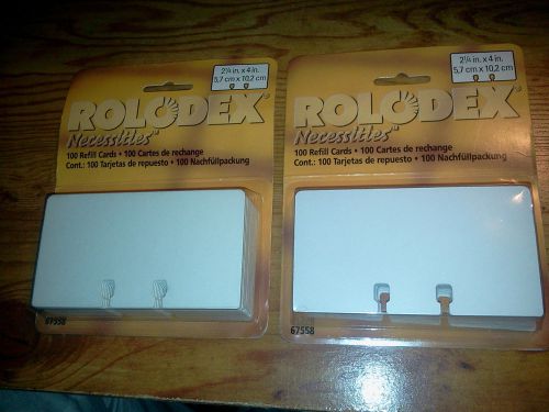 2 New Rolodex Necessities refill cards in unopened packs model 67558 (CB24WHT)