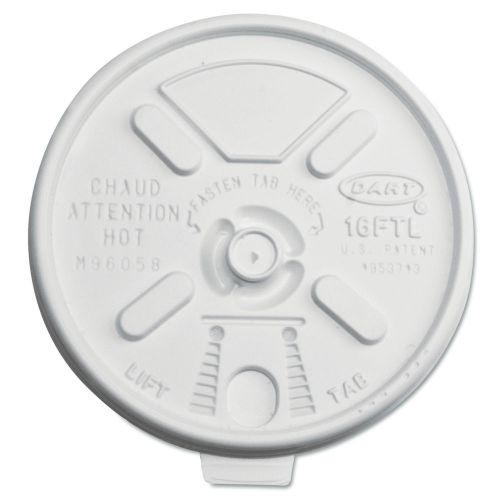 DART® Lift n&#039; Lock Plastic Hot Cup Lids for 12-24 oz. Cups (Carton of 1,000)