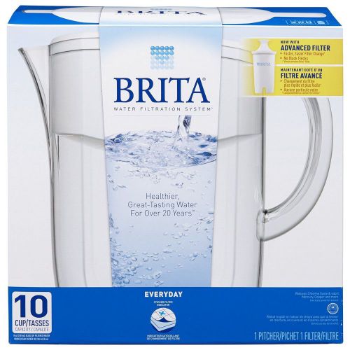Brita 10-Cup Everyday Clean Water Filter Pitcher Pure Fast Shipping