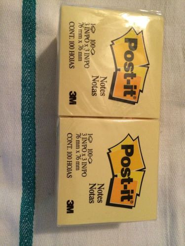 3M Post-it Notes 3&#034;in/POx3&#034;inPOCanary Yellow 1,200 Notes New Sealed/1-100