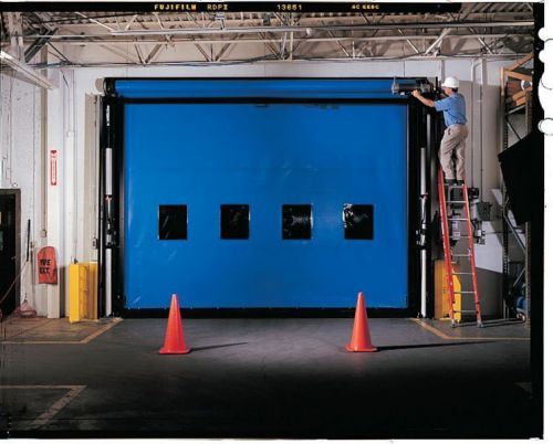 Rite-hite fastrax high speed 16&#039; x 16&#039; commercial vinyl rollup motorized door for sale