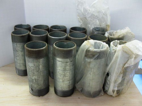 Contractor bulk lot 15 pieces 2&#034; x 6&#034; galvanized nipples  free shipping! for sale