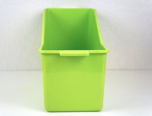 Lime Green Plastic Magazine/File Bin