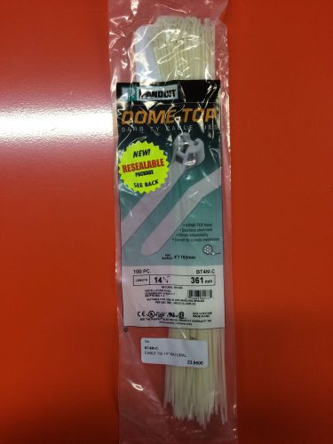 New 100 pc panduit dome top barb ty cable ties. bt4m-c for sale