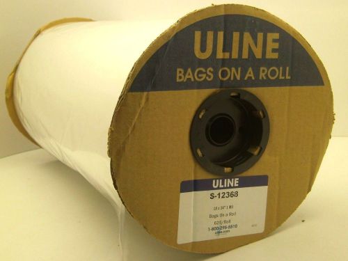 ULINE S-12368 18&#034; X 24&#034; POLYBAG 1 MIL 625 BAGS ON A ROLL AUTOBAG PLASTIC NEW