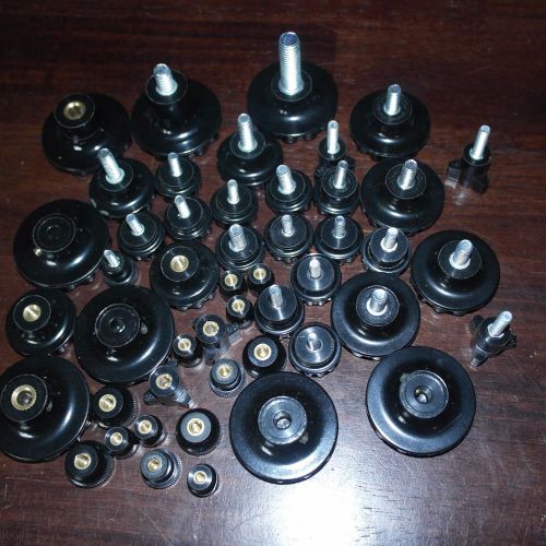 48 new assorted screw on type clamping knob 25 male 23 female knobs for sale