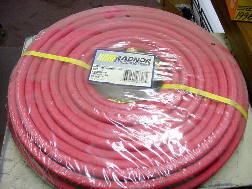 NEW Radnor 64003326 1/4&#034; Welding Hose 50 Ft Red and green BB Fittings, Grade R.