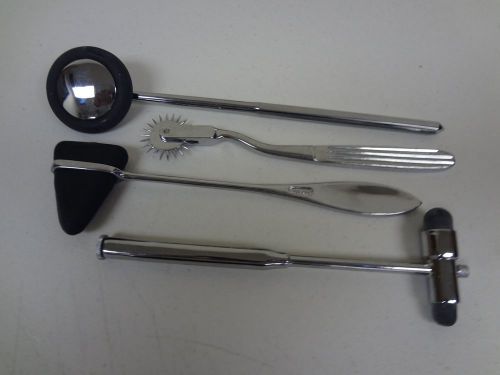 Neurological Hammer Set, Complete With five (4) Instruments