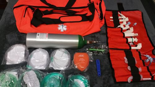 Oxygen co2, arways intubation equipment, mask, bag full kit emt fisrt responder for sale