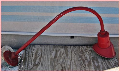 HI LITE MFG Chino Ca. RED Outdoor Rated LAMP LIGHT w/ ANGLED SHADE &amp; BEND ARM