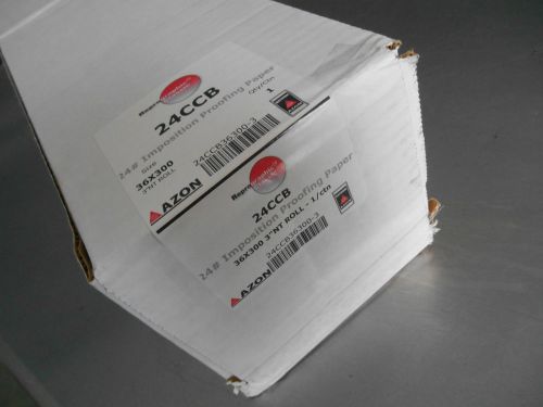 New 1 Roll AZON 24CCB  24# Imposition Proofing Paper 36 X 300  3&#034; NT Roll-1ctn