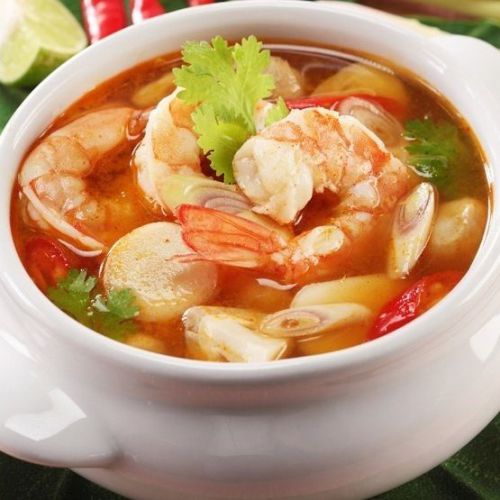 Hot Thai Food Tom Yum Kung Recipe Easy Soup Thailand Dinner Yummy Yummy Yummy