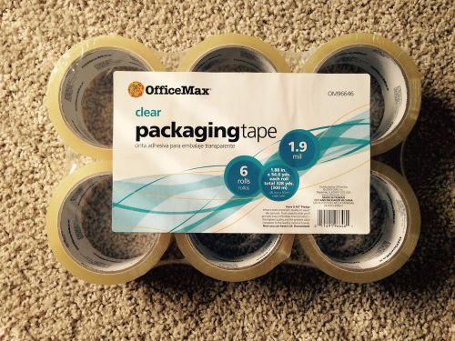 OfficeMax Clear Packaging Tape - 6 Rolls