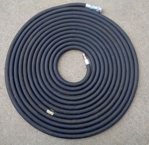 Industrial air hose 1/2&#034; ID x 50&#039; length with industrial quick connect fittings.