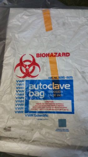 VWR Sceintific Clear Autoclave disposable bags Lot 1,000 24x36