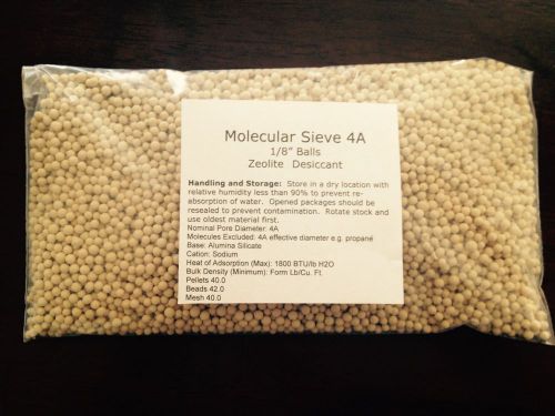 500g 4a molecular sieve zeolite desiccant, 1/8&#034; bead for sale