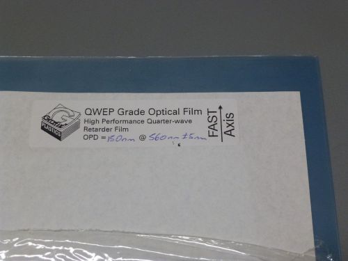 NEW - Grafix Plastics 150nm Optical Plastic Sheet Retarder 24&#034;x18&#034;